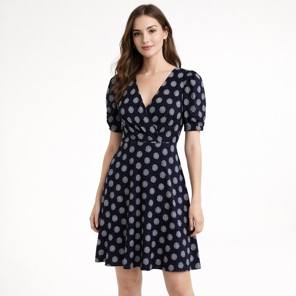 Tommy Hilfiger Dresses & Skirts - Tommy Hilfiger Palace Medallion Fit & Flare Dress Size 10 Navy and White NWT